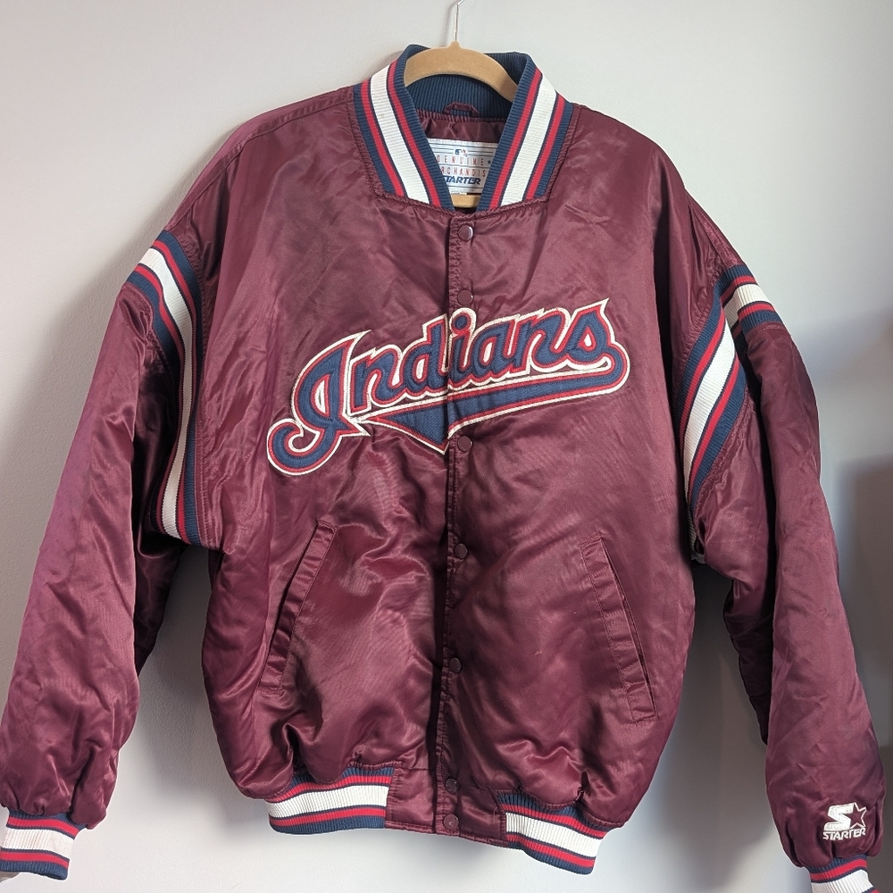 Maroon Indians Bomber Jacket